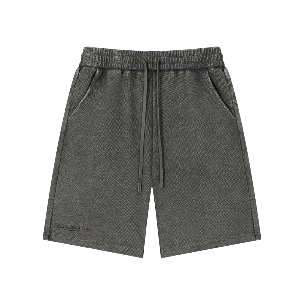 Mineral Wash Waffle Knit Shorts