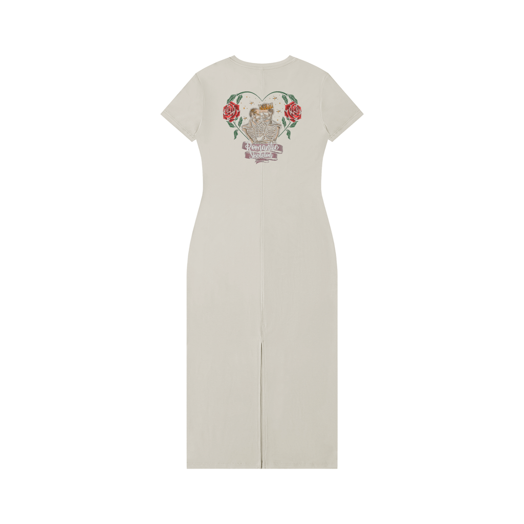 Women's V-Neck Short Sleeve Maxi Dress