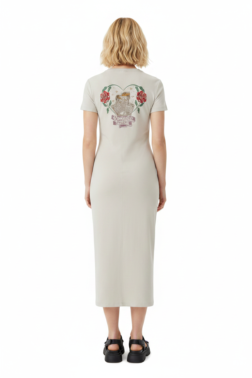 Women's V-Neck Short Sleeve Maxi Dress
