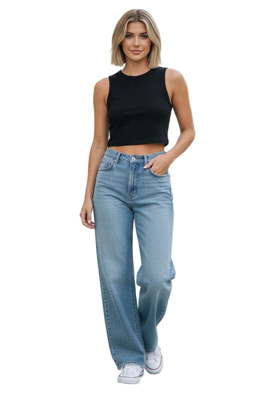 Women's Tight Crewneck Crop Tank Top