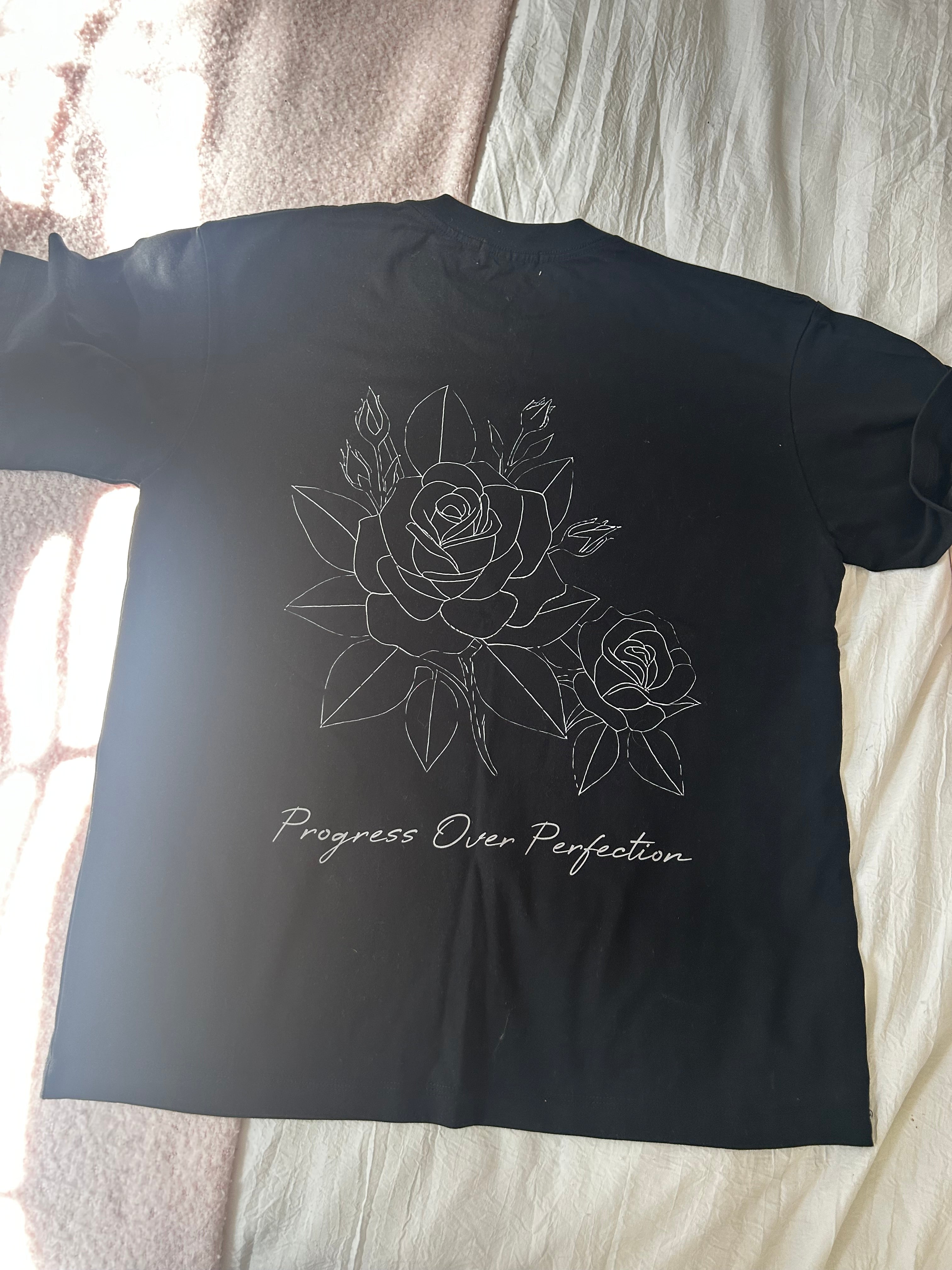 Oversized progress over perfection T-shirt