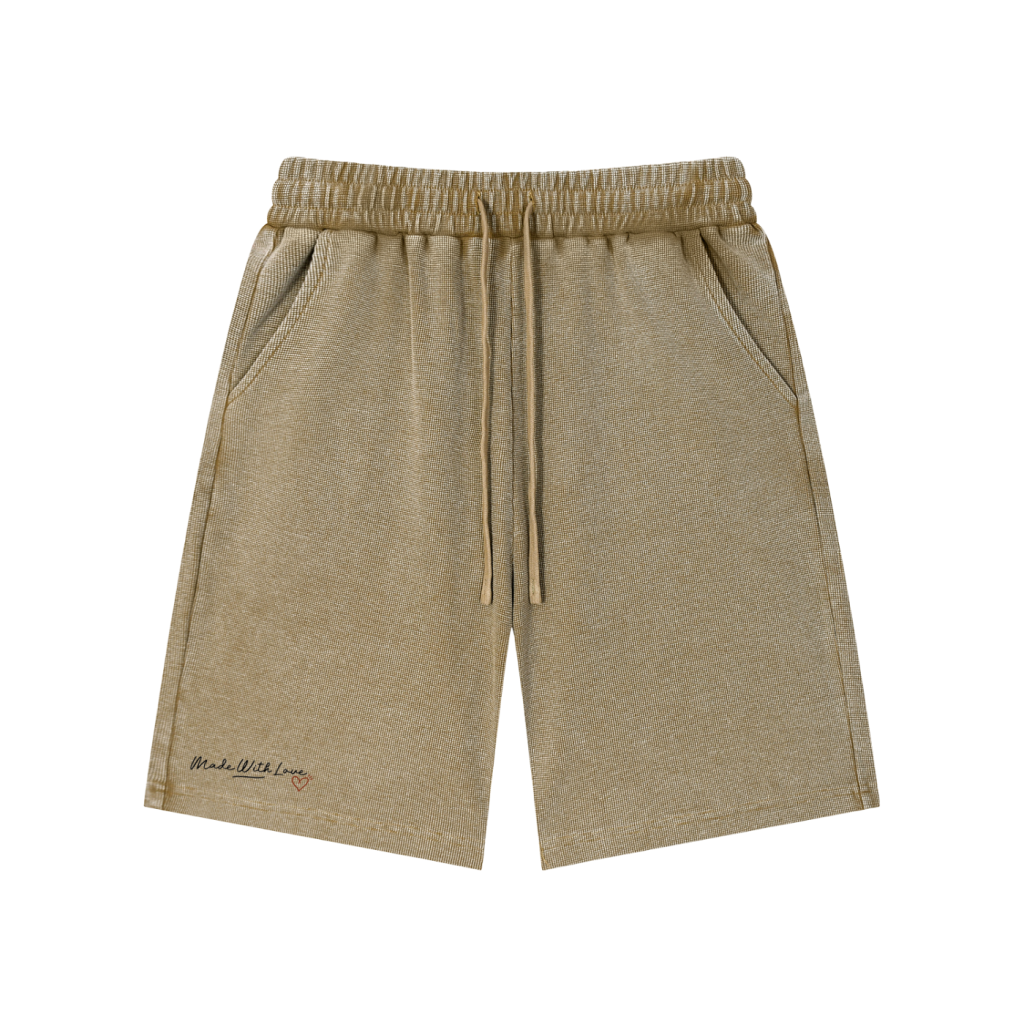 Mineral Wash Waffle Knit Shorts