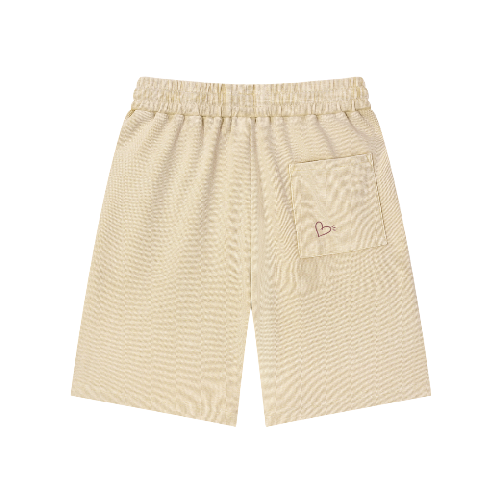 Mineral Wash Waffle Knit Shorts