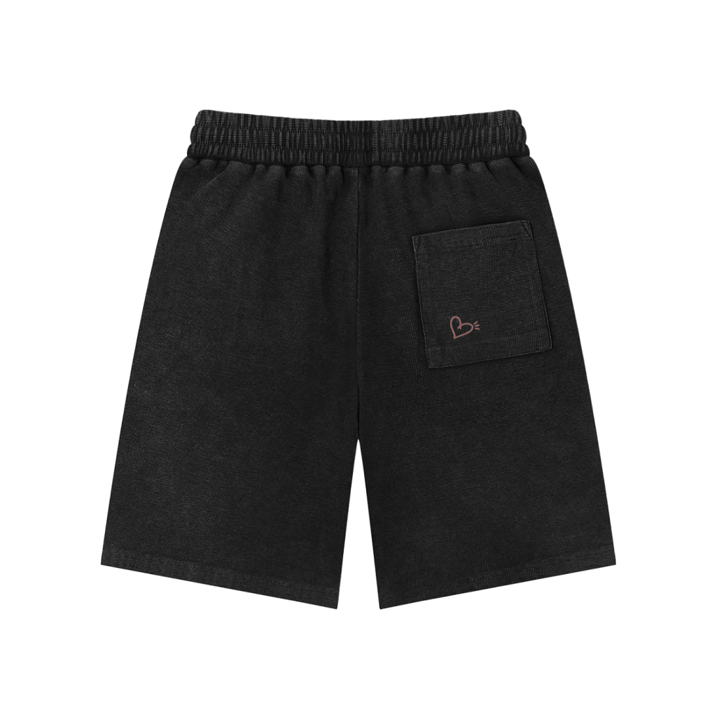 Mineral Wash Waffle Knit Shorts